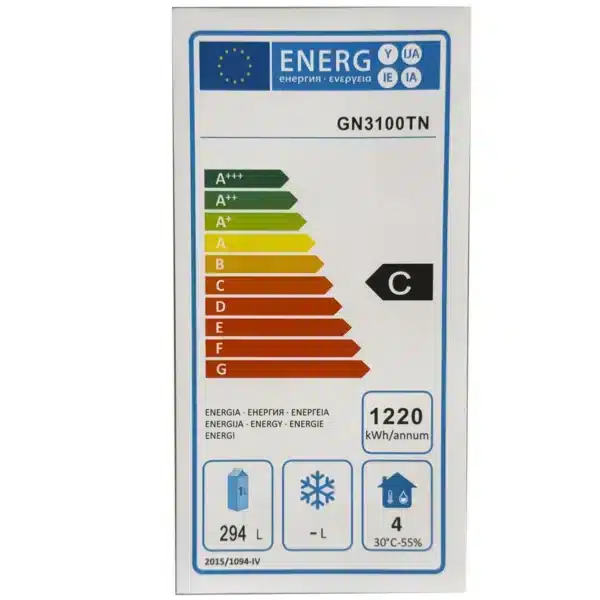 bajo mostrador Refrigerado 3 puertas Kuma GN3100 TN Eficiencia