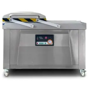 Envasadora al vacio doble campana vista forntal de la envasadora al vacio 2 campanas Kuma DZ-500-S2