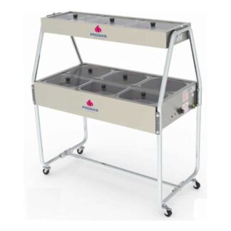 Mesa 12 cubas combinada 2 pisos | Progas PRB-0804N