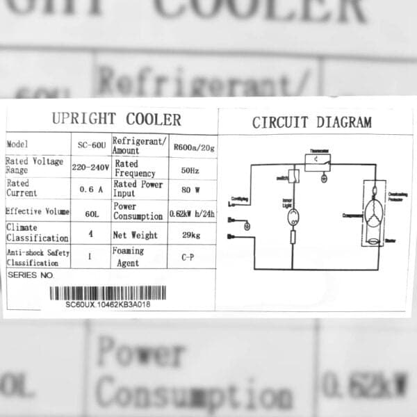 Visicooler 60 lts 1 puerta | Kuma SC-60U | Baudin