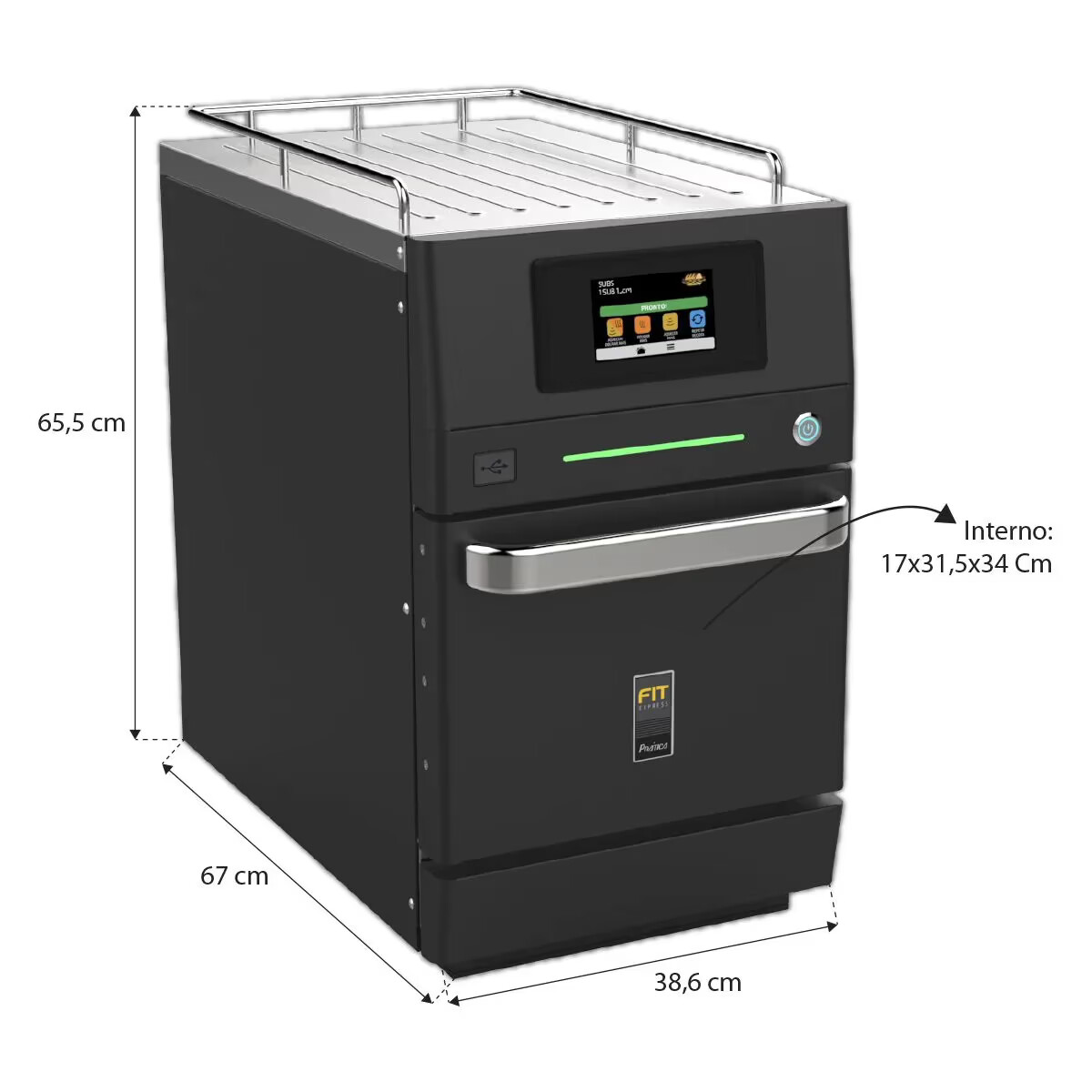 Horno Ultra Rapido Pratica Fit Express Medidas