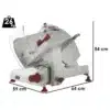 Cortadora de fiambre 30 cm Berkel Slicer Pro XS30 Medidas y Peso