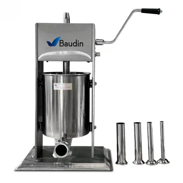 Embutidora Manual 10 Litros Lundar TV-10L Frontal con Embudos