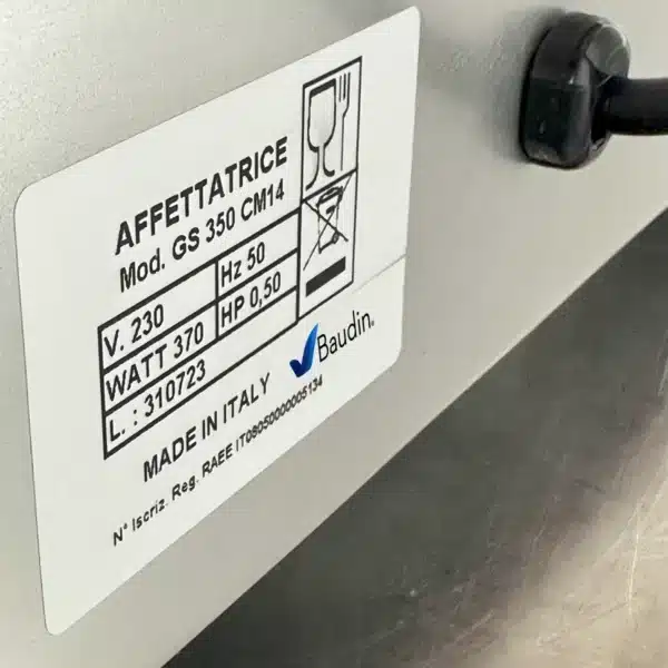 Cortadora de Fiambre 35 cm Italiana | Mistro GS 350 - Imagen 4