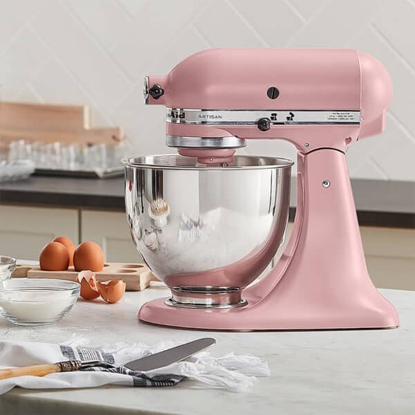 Batidora Planetaria KitchenAid Artisan 4,8 Litros Rosa Mate Mockup 2