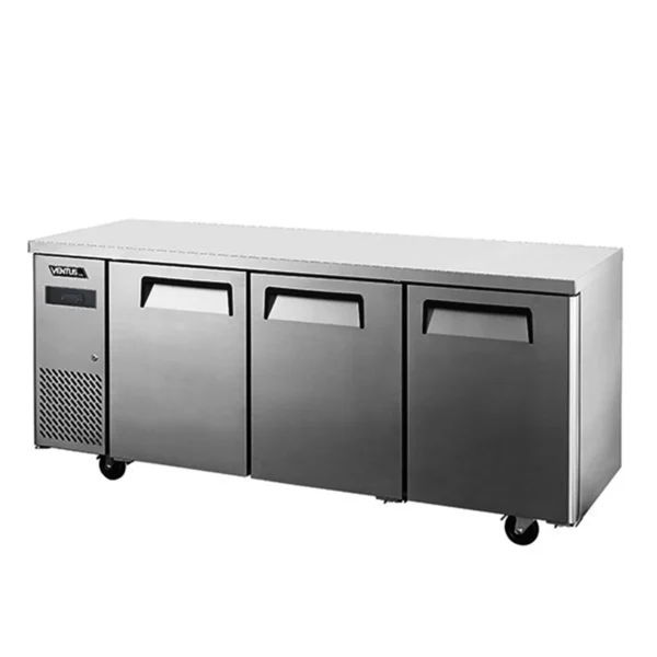 Bajo Mostrador Freezer Frio Forzado 3 Puertas Acero Inoxidable Ventus