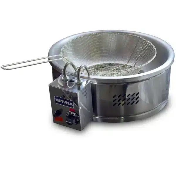 Freidor electrico 6 litros redondo acero inoxidable Metvisa TFE.6 Baudin Principal
