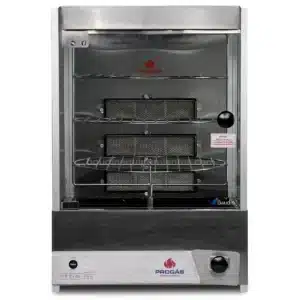 Spiedo horno rotativo de mesa multiuso a gas Progas PRP-124G Vista Frontal