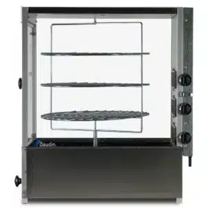 Spiedo horno rotativo de mesa multiuso a gas Progas PRP-124G Vista Lateral