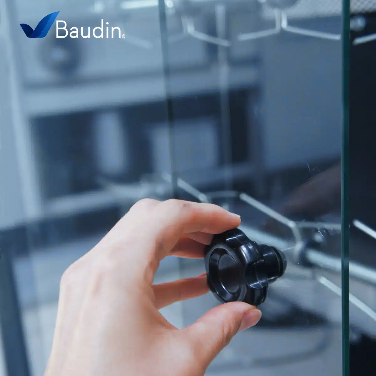 Spiedo para 20 Pollos de 4 Espadas con Horquilla Metvisa ASER.40 Detalle Pasador vidrio