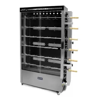 Spiedo para 30 Pollos con 6 espadas Metvisa ASER-60