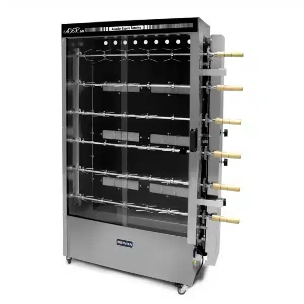 Spiedo para 30 Pollos con 6 espadas Metvisa ASER-60