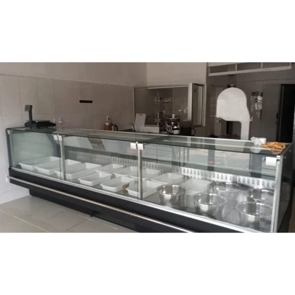 Vitrina 3,75 m Refrigerada Carnicera Vidrio Recto | Kuma DSB37CCHE | Baudin