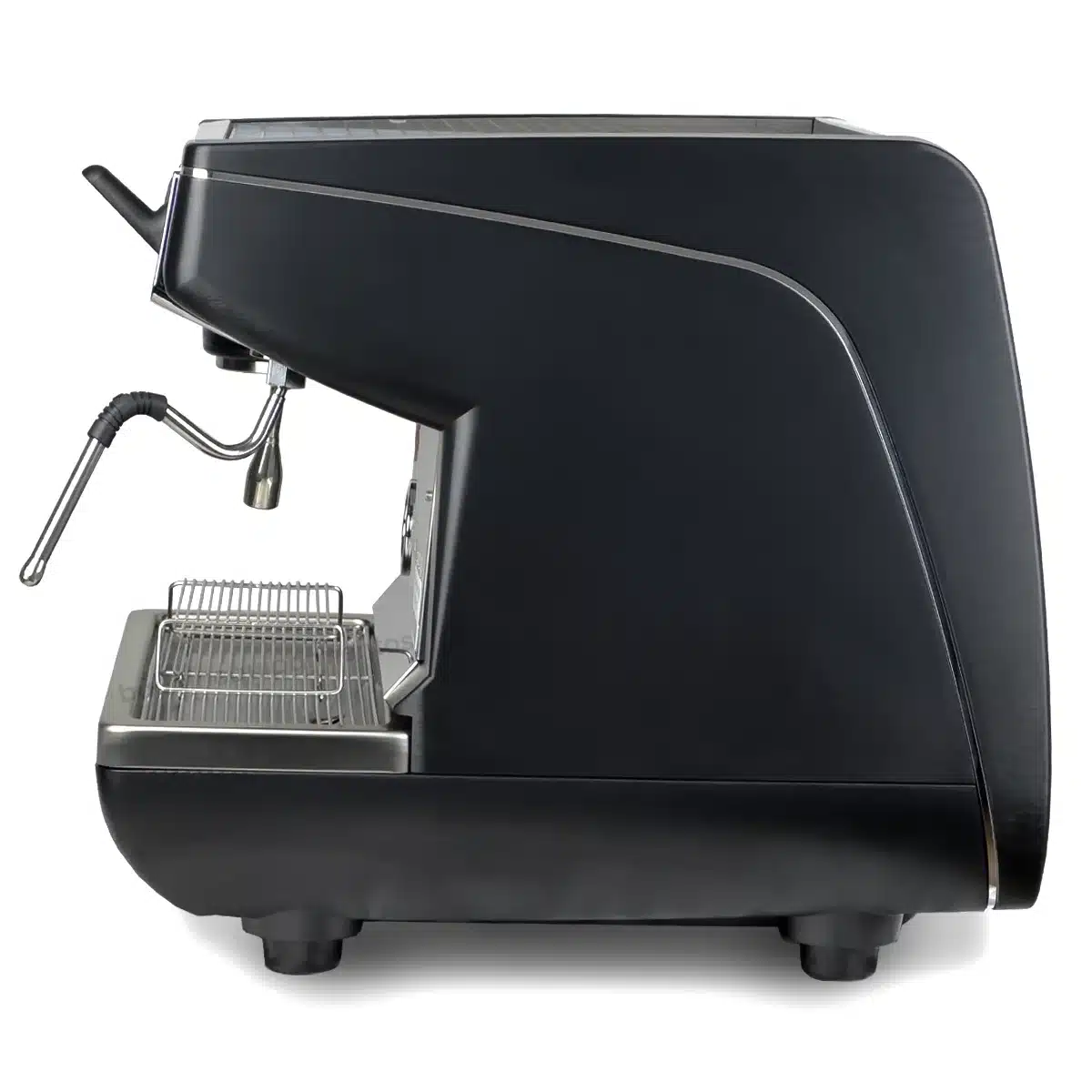 Cafetera 1 Grupo Comercial Nuova Simonelli Appia Life Vista Lateral color Negro detalle en plata