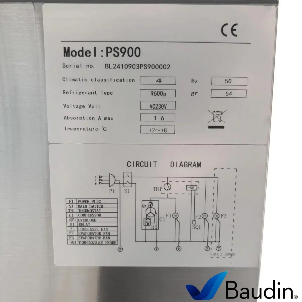 Bajo Mostrador Refrigerado 0,90 m con Topinera | Kuma PS900