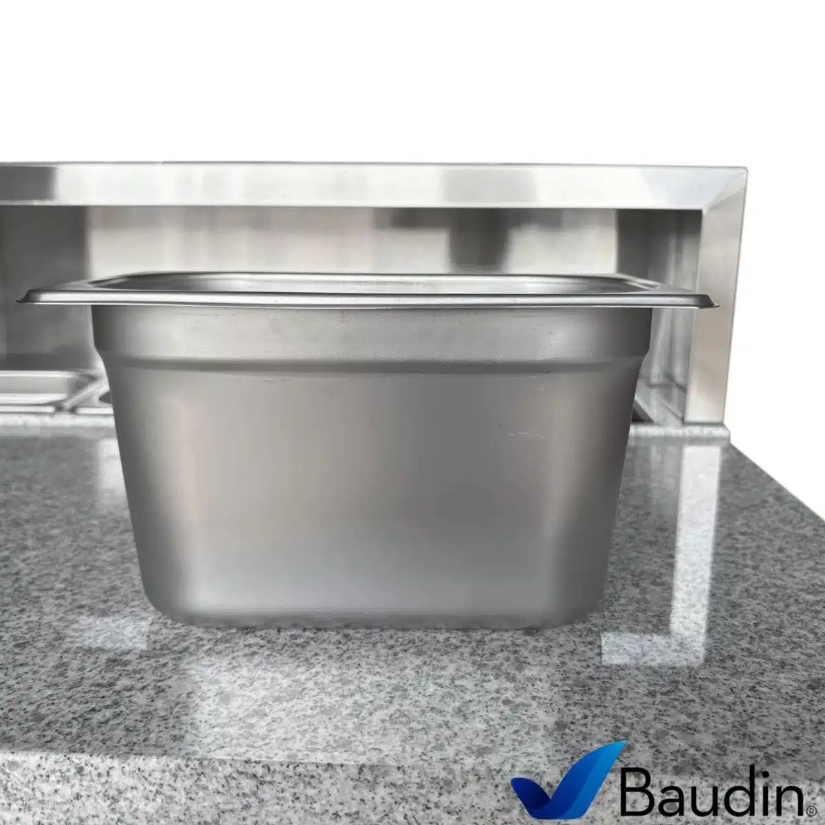 Bajo Mostrador Refrigerado con Topinera de acero inoxidable 90 cm ancho 2 puertas comercial 3 cubas con frio marca Kuma PS900