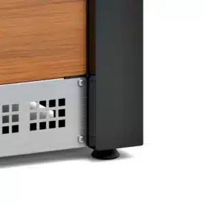 Mesa Buffet Caliente 6 cubas acero inoxidable con tapa Gelopar pie