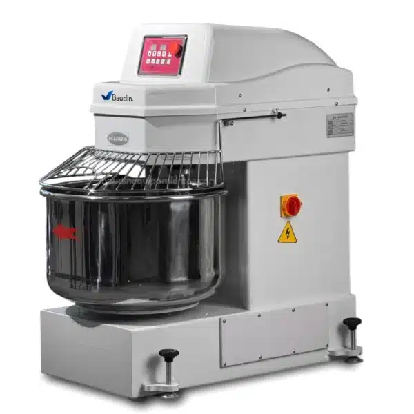Amasadora Industrial 80 Litros Trifasica 380 V 35 kg de Harina 50 kg de masa terminada Kuma SH80 Baudin Principal se ve boton de corte