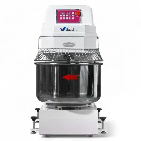 Amasadora Industrial 80 Litros Trifasica 380 V 35 kg de Harina 50 kg de masa terminada Kuma SH80 VISTA FRONTAL Baudin
