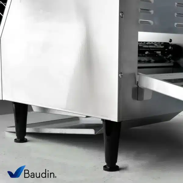 Tostadora de Banda Continua Profesional Lundar ETT-300 Detalle bandeja frontal