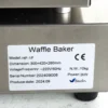 Waflera 2 Wafles Rectangulares Hierro Fundido Lundar HF-1 Especificaciones Tecnicas