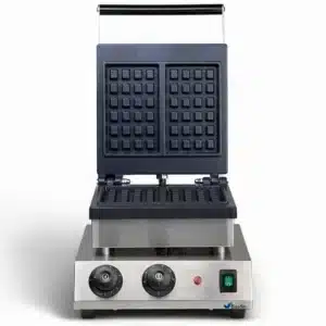 Waflera 2 Wafles Rectangulares Hierro Fundido Lundar HF-1 Vista Frontal Abierta