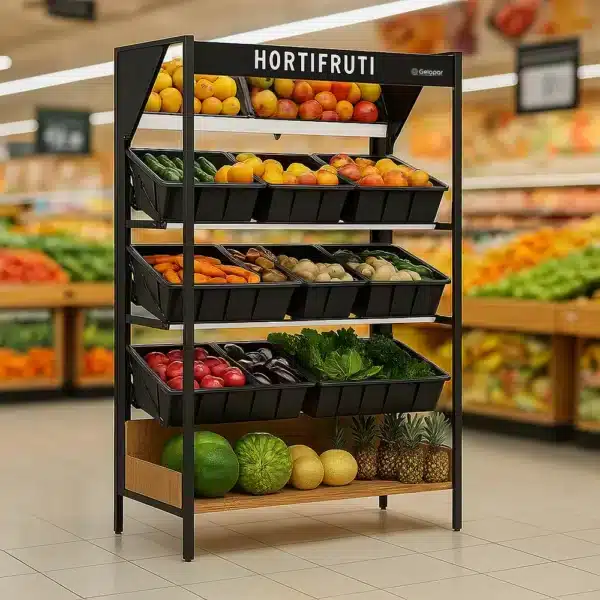 Banner Exhibidor de Frutas y Verduras Comercial Gelopar MHVE-125 PR Principal Mockup