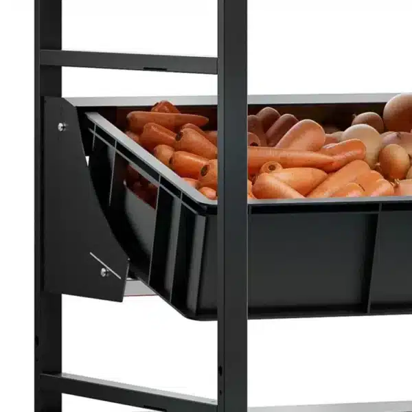 Exhibidor de Frutas y Verduras Comercial Gelopar MHVE-125 PR Detalle Cajon