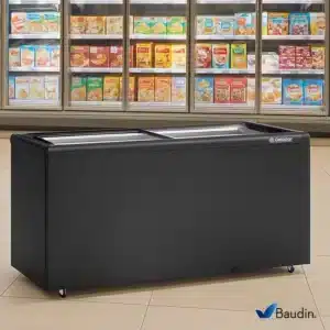 Freezer Horizontal 500 lts Puerta de vidrio Gelopar GHD-500 LB Mockup