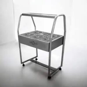 Mesa Buffet Caliente 6 Cubas Spolu SPL-506 mockup