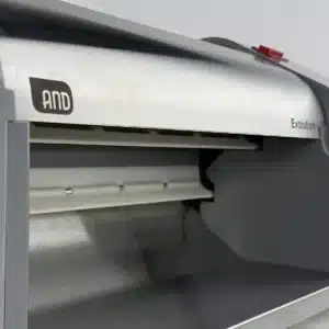 Sobadora electrica de mesa 39 cm Anti Adherente Anodilar Evolution Detalle Salida Masa