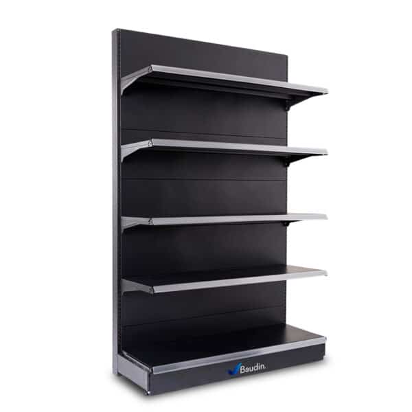 Gondola supermercado negra