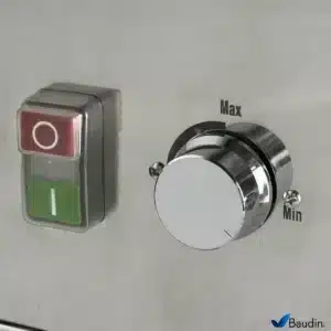 Cutter Profesional de Cocina 15 Litros Demet SYC-15L Vista botones y potenciometro