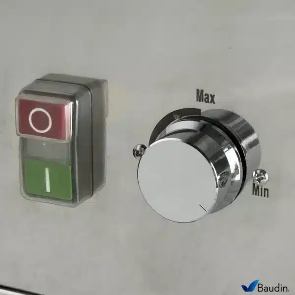 Cutter Profesional de Cocina 15 Litros Demet SYC-15L Vista botones y potenciometro