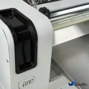 Sobadora Electrica Industrial de mesa 37 cm boton de encendido