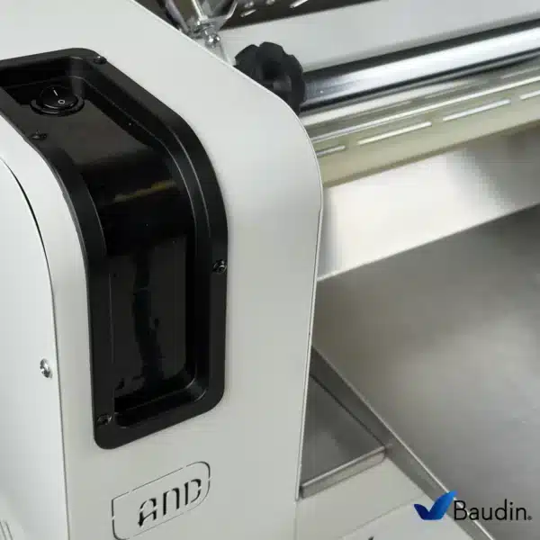 Sobadora Electrica Industrial de mesa 37 cm boton de encendido