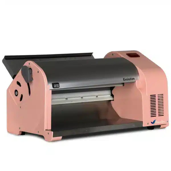 Sobadora Electrica de Mesa Evolution 39 cm Rodillo Antiadherente Rosa Mousse