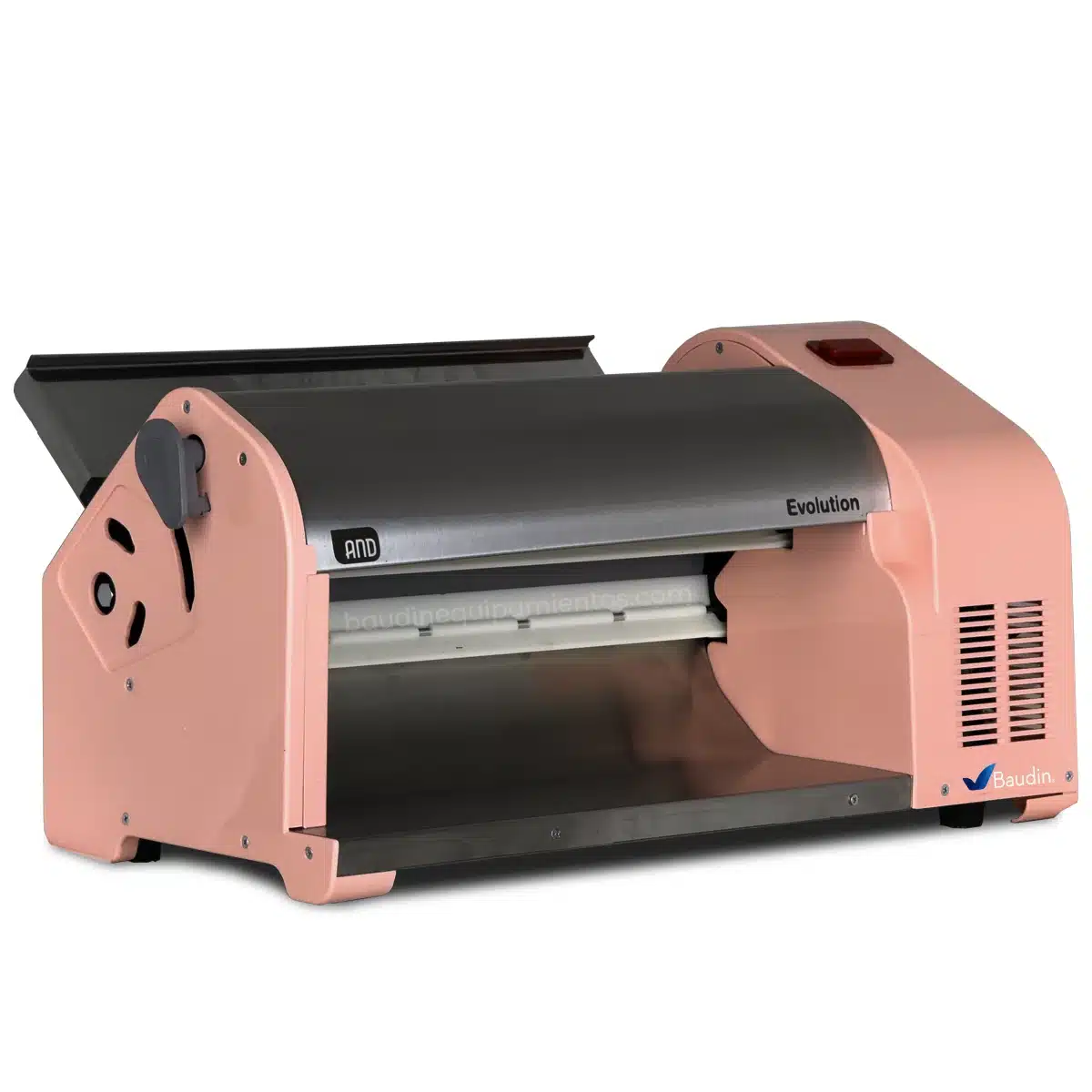 Sobadora Electrica de Mesa Evolution 39 cm Rodillo Antiadherente Rosa Mousse