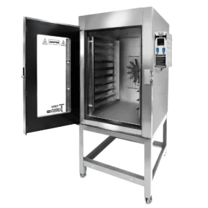 Horno Turbinado Eléctrico 10 Bandejas Metvisa BIMG FTE-300 Abierto
