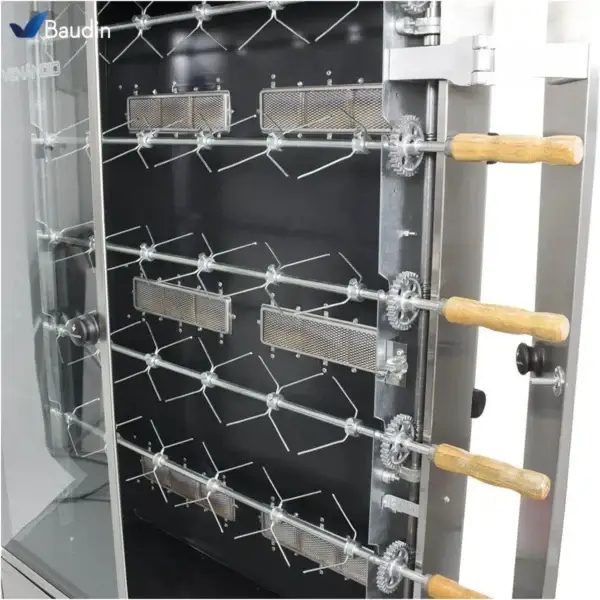 Spiedo para 30 pollos venancio detalle espadas