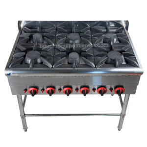 Anafe Industrial 6 Hornallas Vista Hornallas Flamemax HGR-66