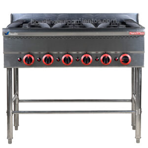 Anafe Industrial 6 Hornallas con termpocuplas en todos los quemadores Flamemax HGR-66
