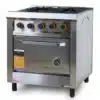 Cocina Industrial 4 Hornallas Morelli Horno Pizzero piso piedra Mr Cheff 750 Baudin
