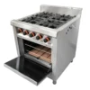 Cocina Industrial 4 hornallas horno piso de piedra refractario Morelli Nova 750 Mr Cheff 750