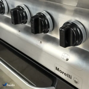 Cocina Profesional 6 Hornallas con Horno Pizzero piso de piedra refractaria Industrial Morelli Cheff 900 Perillas