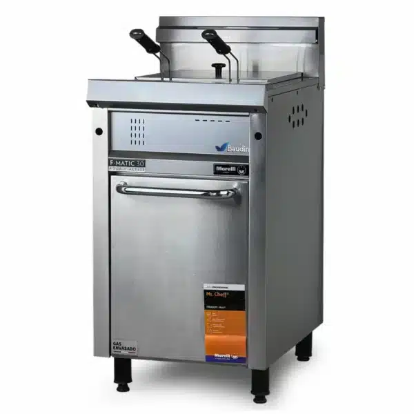 Freidor a gas 30 litros Agua y Aceite Litros Morelli F-Matic 30 Baudin Vista Principal