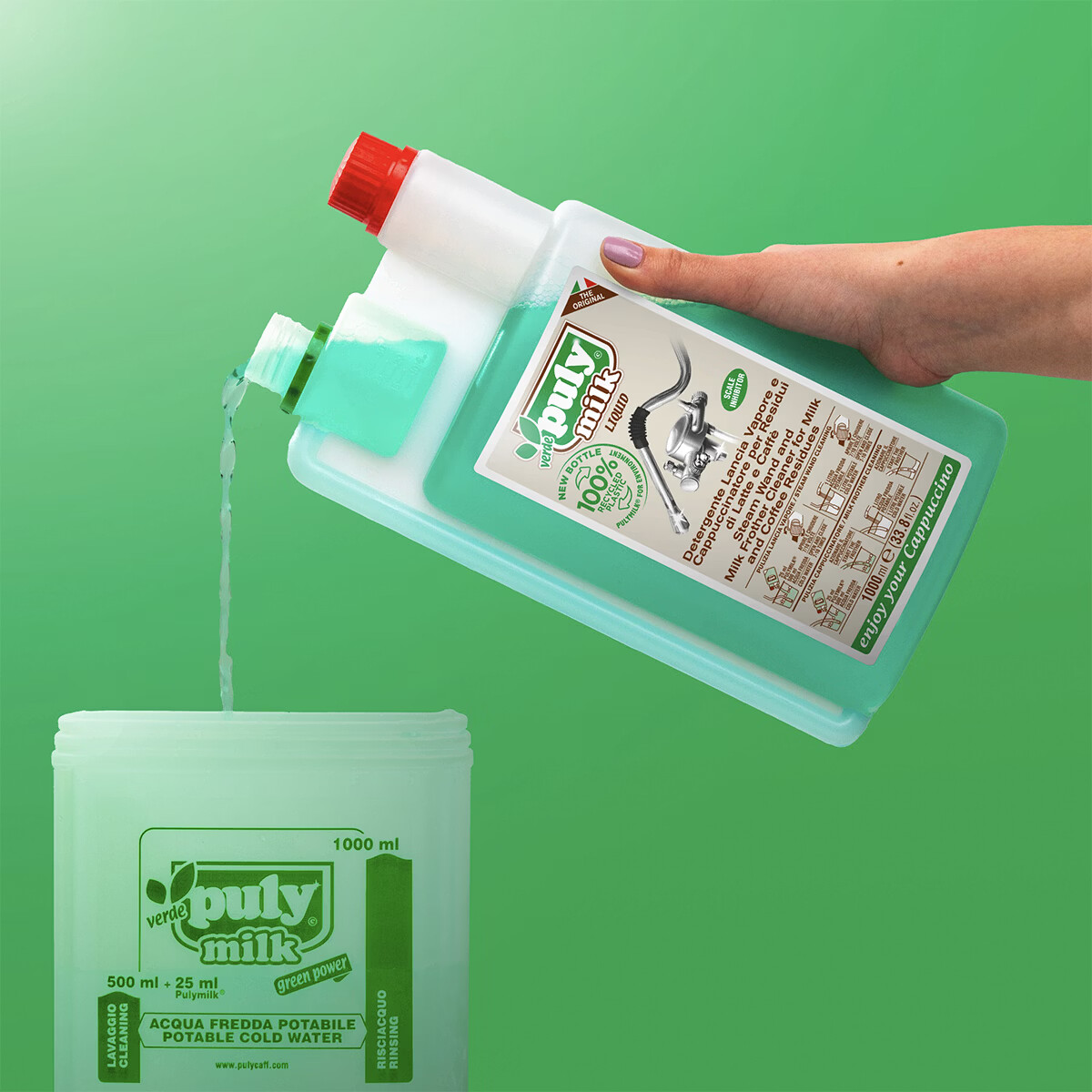 Limpiador de circuto de leche de cafeteras expresso Puly Caff Verde