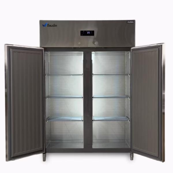 Freezer Vertical 2 puertas Abiertas Acero Inoxidable Kuma Baudin