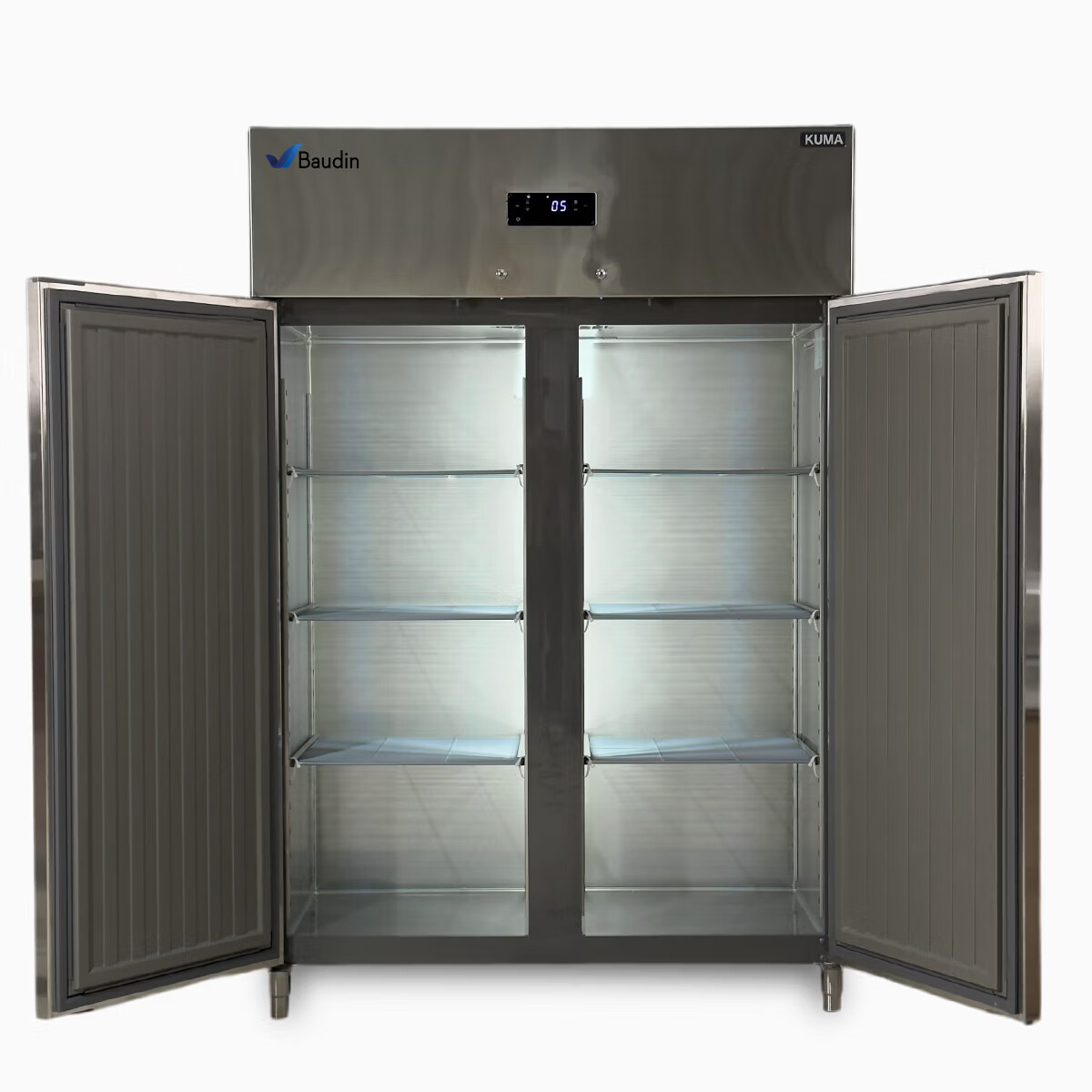 Freezer Vertical 2 puertas Abiertas Acero Inoxidable Kuma Baudin