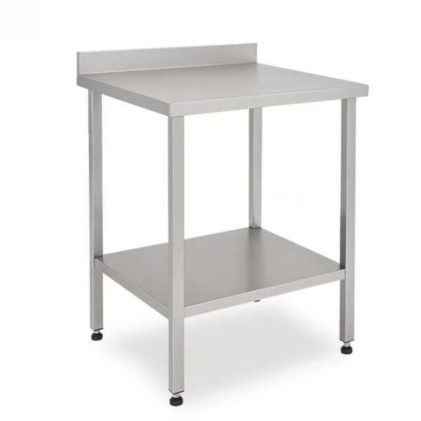 Mesa de Acero Inoxidable 60 x 50 cm zocalo y estante Baudin MZE-659 Principal